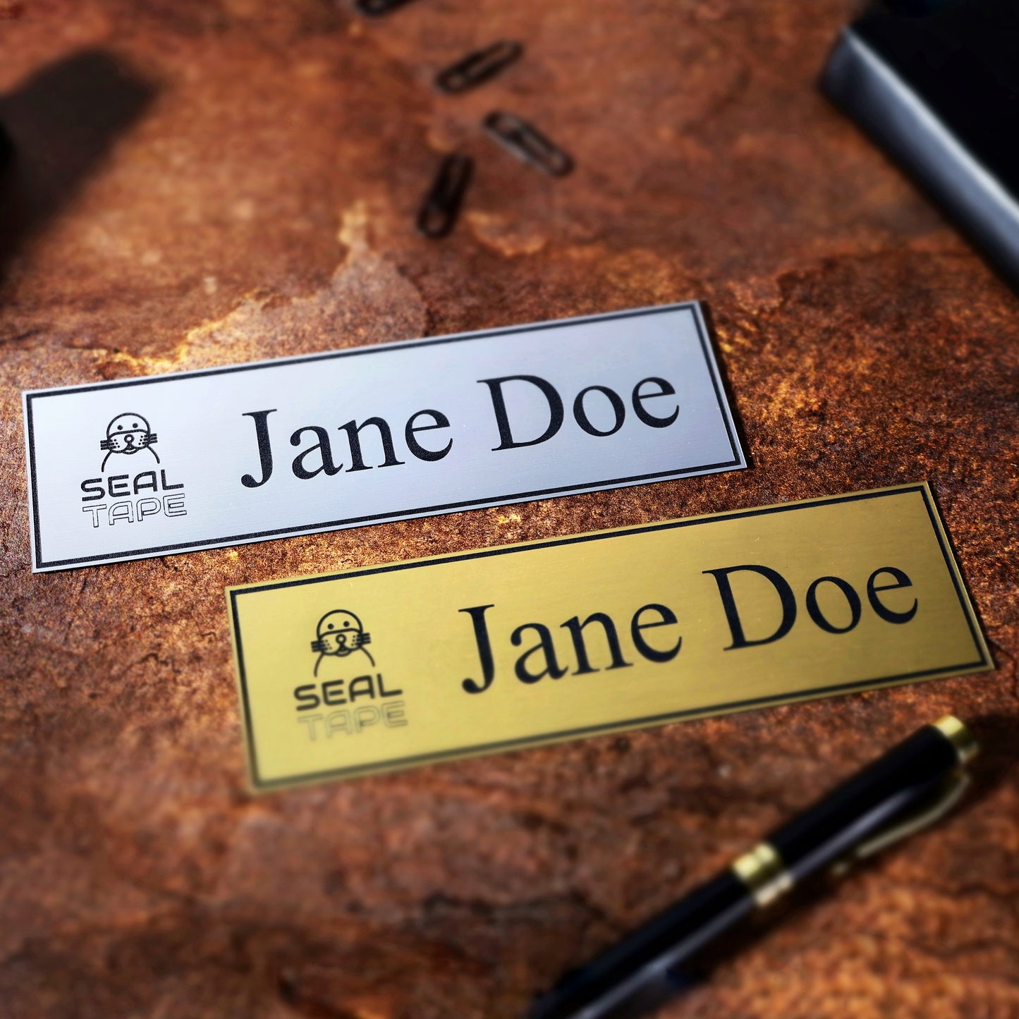 desk name plate adhisive tabletop sign personalized wood office plaque company logo plate engraved executive coworker gift office executive plaque new job custom personalized plaque title company logo wood desk walnut office decor custom engraved