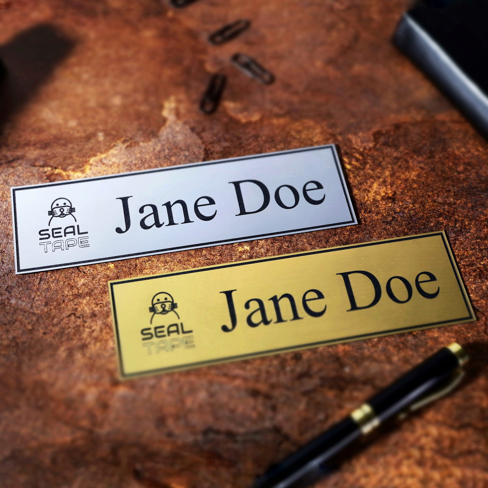 desk name plate adhisive tabletop sign personalized wood office plaque company logo plate engraved executive coworker gift office executive plaque new job custom personalized plaque title company logo wood desk walnut office decor custom engraved