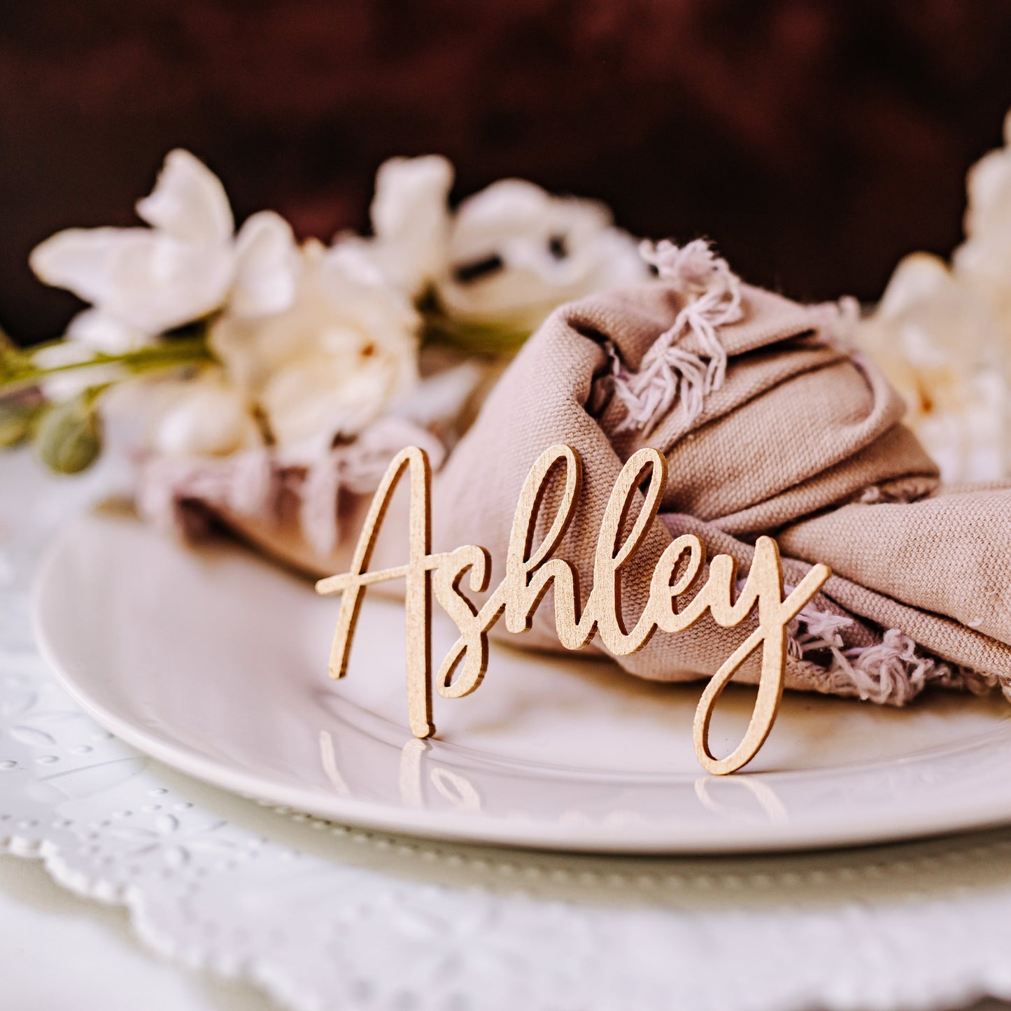 gold wood wedding name tags name tags wood name card name place cards name cards wedding name place setting wooden names wedding place cards bachelorette party wedding favors wedding decor name plate laser cut names