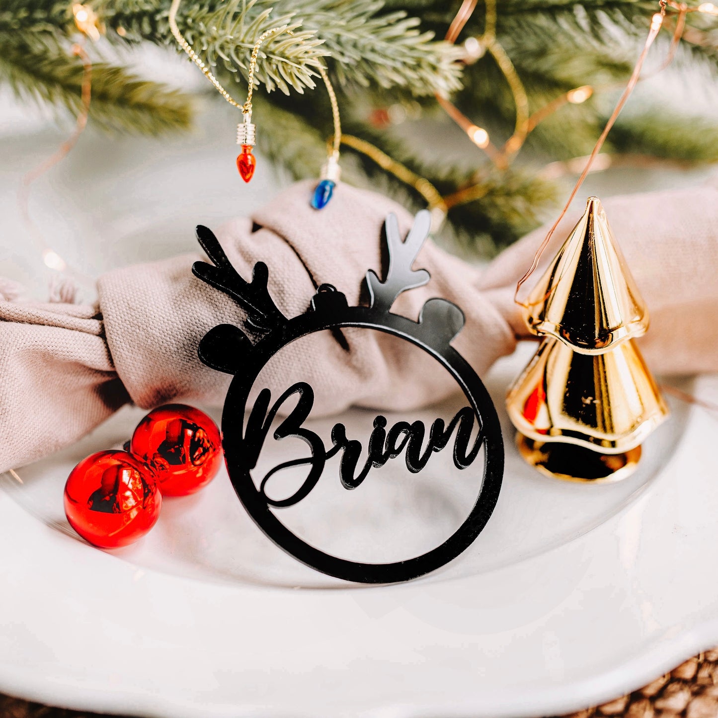 black acrylic stocking tags reindeer, stocking name tags, name ornament christmas, christmas place cards, name ornament, christmas name tags, christmas stocking name tags, christmas stocking tags, christmas table decor, christmas stockings tag