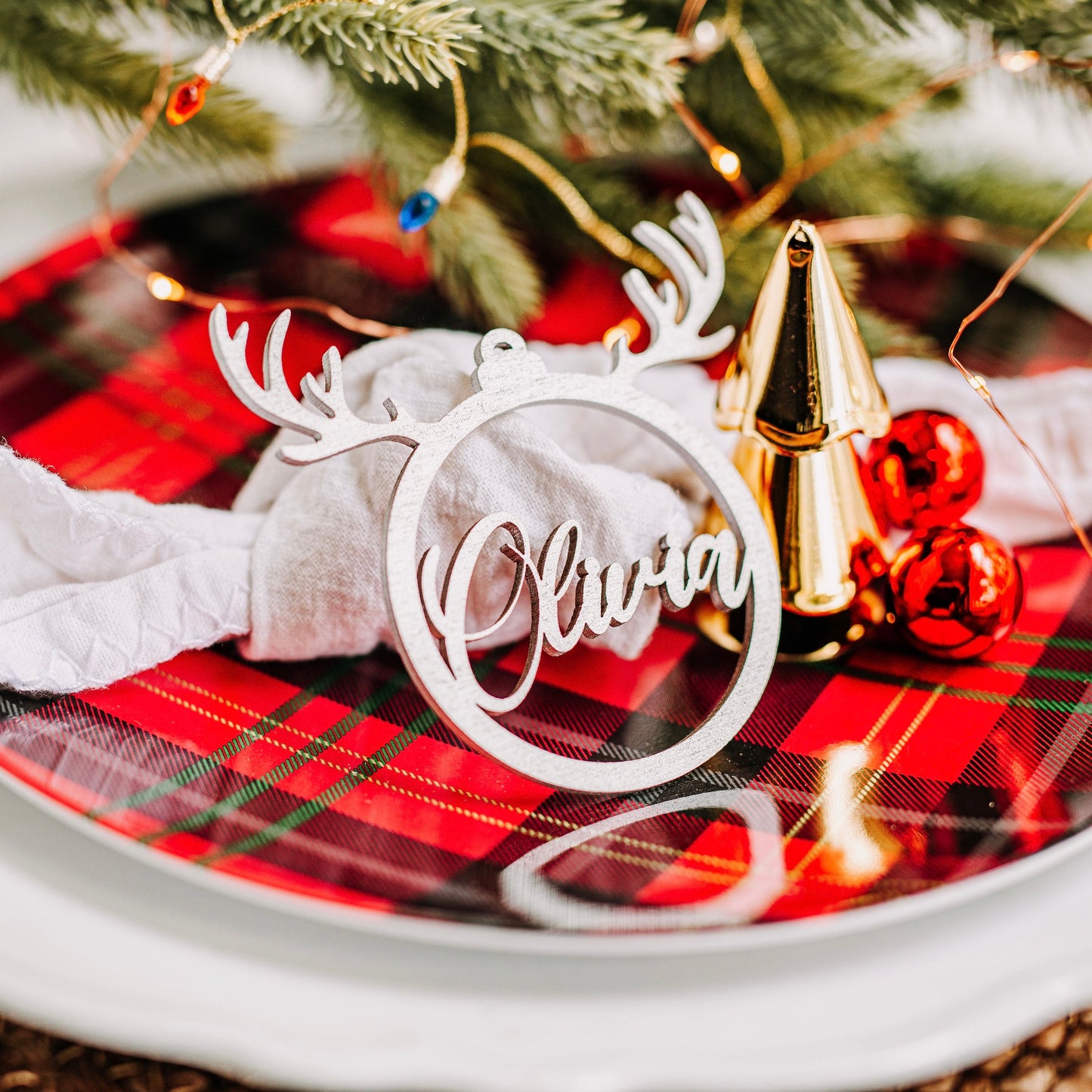 silver wood stocking tags reindeer, stocking name tags, name ornament christmas, christmas place cards, name ornament, christmas name tags, christmas stocking name tags, christmas stocking tags christmas table decor christmas stockings tag