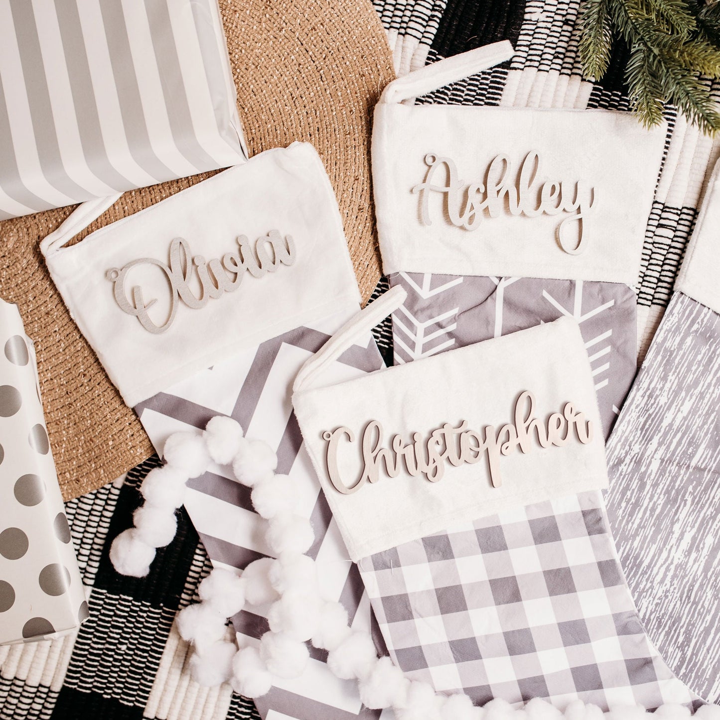 silver wood stocking tags snowflakes, stocking name tags, name ornament christmas, christmas place cards, name ornament, christmas name tags, christmas stocking name tags, christmas stocking tags, christmas table decor, christmas stockings tag