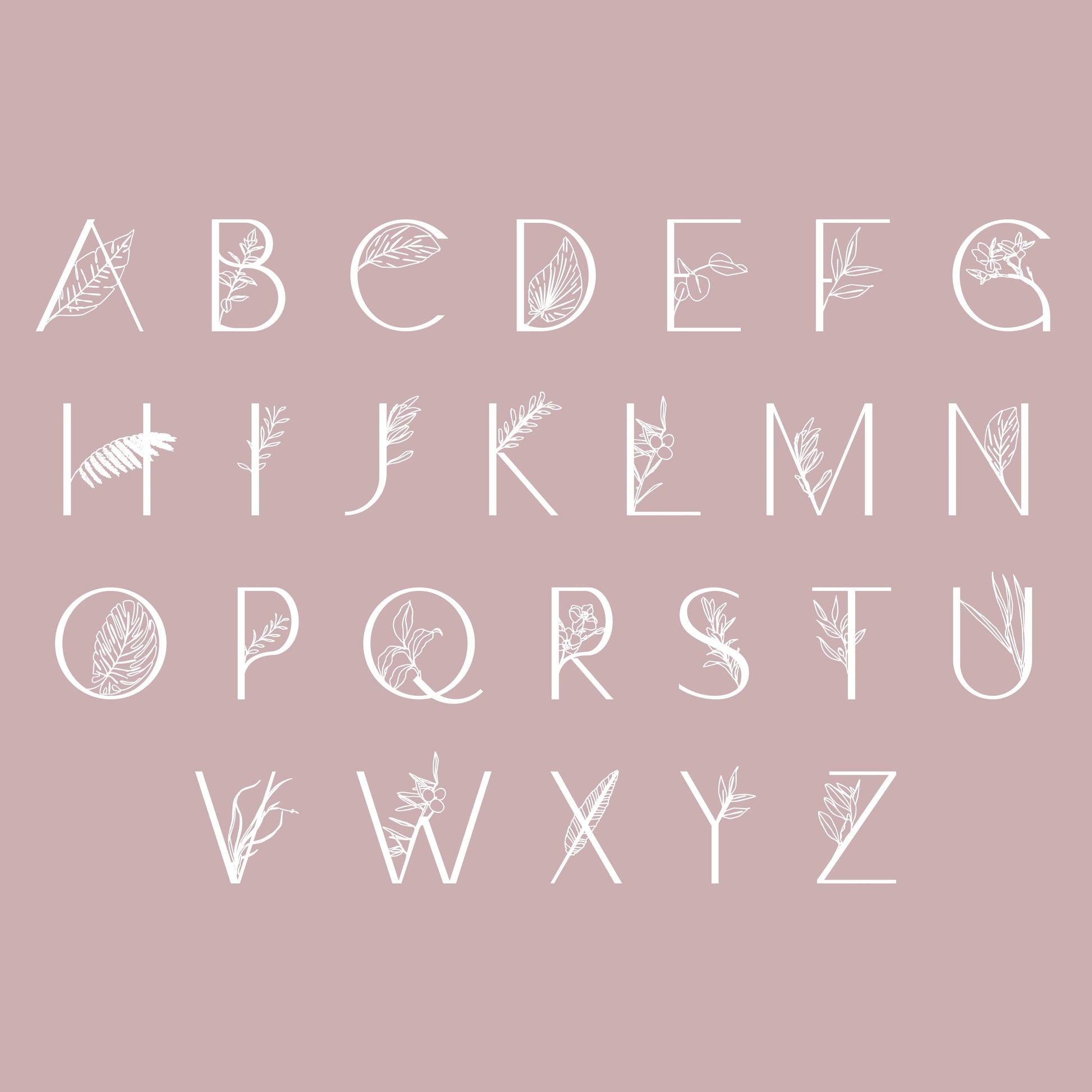 alphabet floral