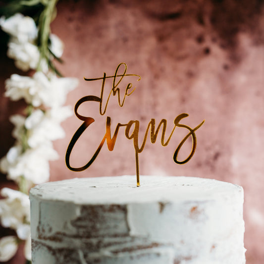 Modern script gold mirrored acrylic wedding cake topper custom cake toppers wedding personalized acrylic cake modern decor minimalist cake topper custom rustic rustic wedding mr mrs cake topper caketopper personalized topper topper candy bar