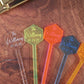 Clear acrylic drink Stirrers, Acrylic Stirrers, Drink Stir Sticks, Custom Swizzles, Swizzle Sticks, Monogram Stirrers, Logo Engraved, Event Stirrers, Wedding Stirrers, Logo Stir Sticks, Bar Accessories, Drink Toppers, Cocktail Toppers