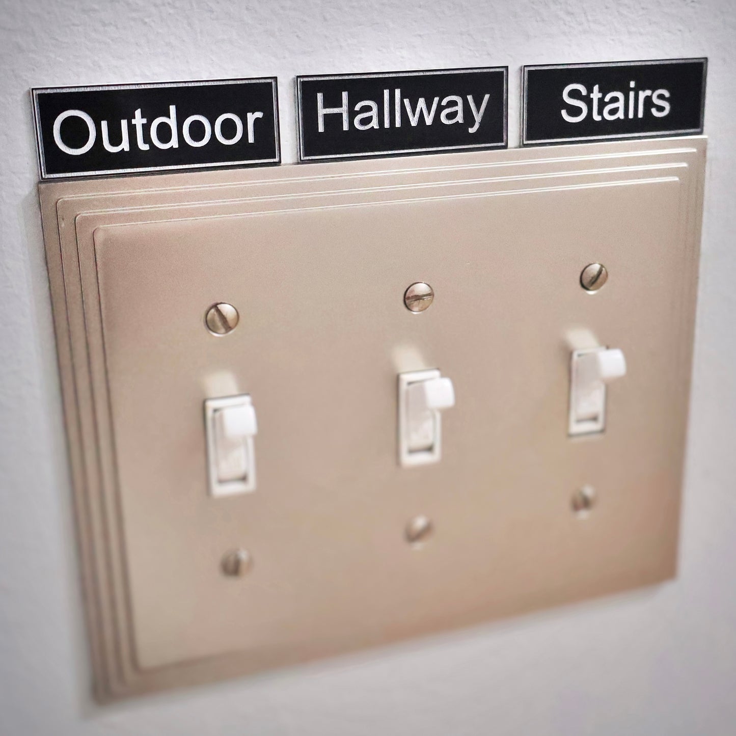 black airbnb rental signs custom plaque name plate art engraved flexibrass adhesive weatherproof engraved plate metal name plate engraved plaque custom brass name plate Personalized plaque engraved label award label trophy plates plaques ID plates labels interior signage