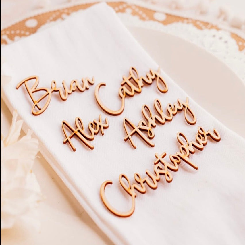 raw wood wedding name tags name tags wood name card name place cards name cards wedding name place setting wooden names wedding place cards bachelorette party wedding favors  wedding decor  name plate laser cut names