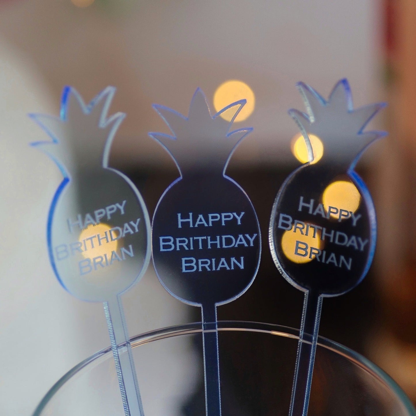 Pineapple Acrylic Stirrers - $0.90 each