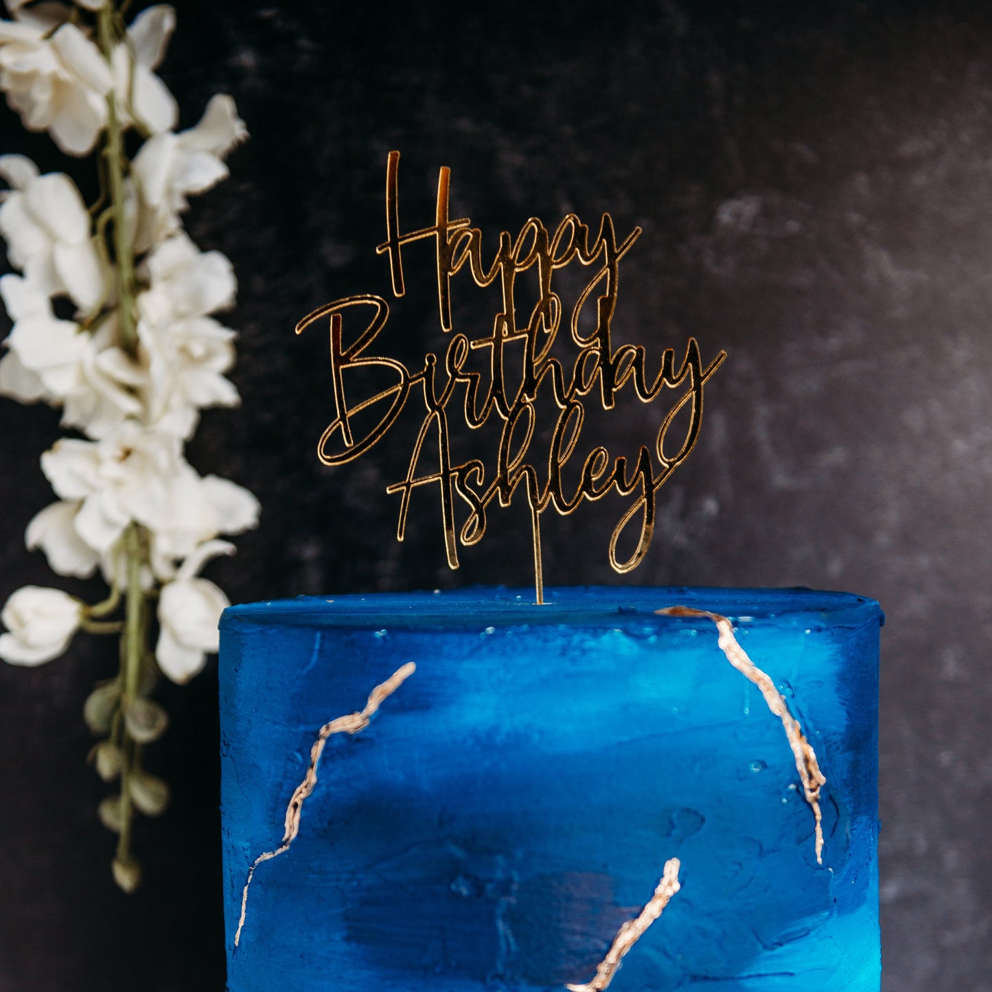 happy birthday gold mirrored acrylic cake topper cake toppers wedding custom cake topper cake topper rustic rustic anniversary topper caketopper cake topper custom personalized topper acrylic cake topper wood cake topper last name topper candy bar