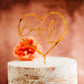 heart shaped gold mirrored acrylic wedding cake topper custom cake toppers wedding personalized anniversary acrylic cake modern last name decor minimalist custom rustic rustic wedding mr mrs cake topper caketopper personalized last name candy bar