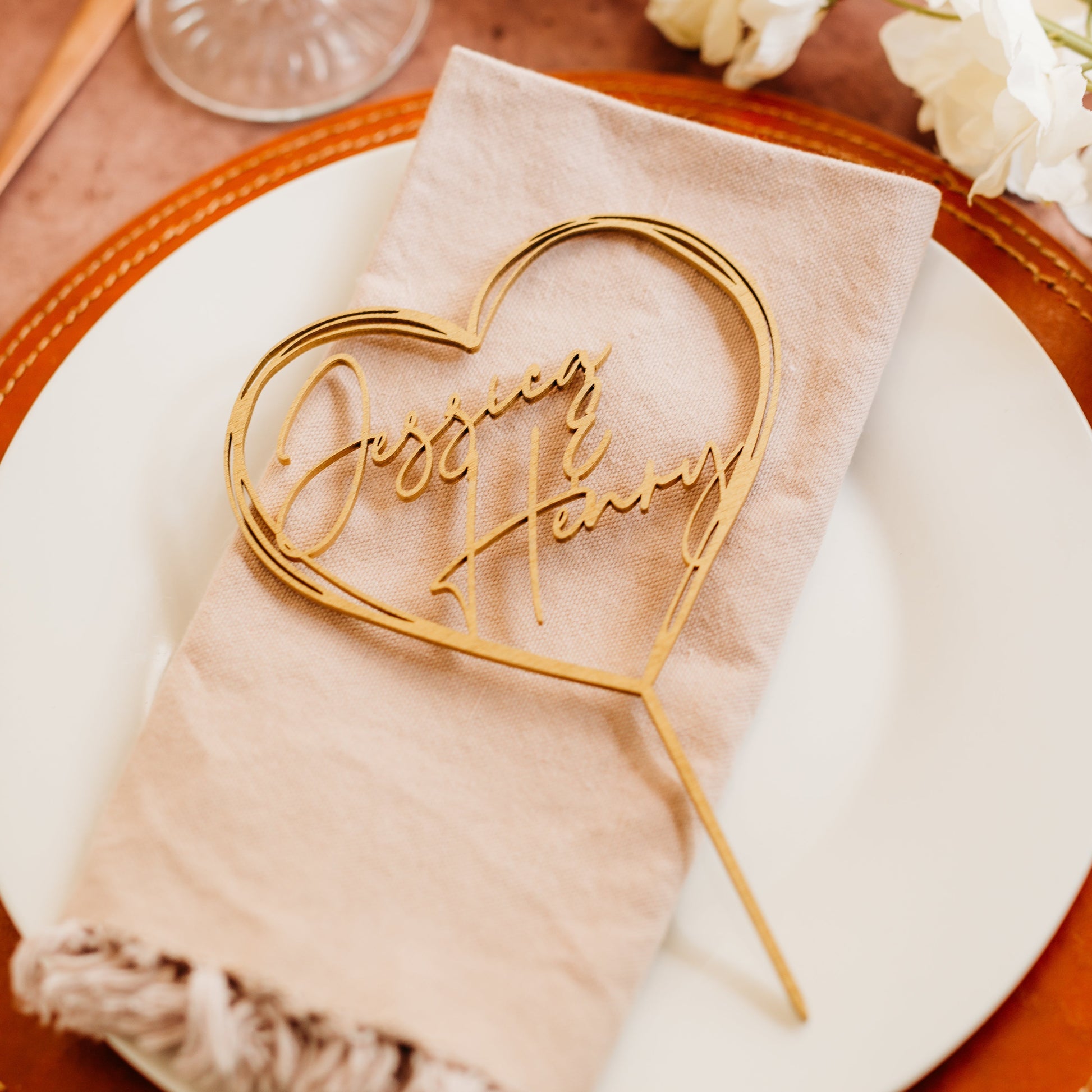 heart shaped gold wood wedding cake topper custom cake toppers wedding personalized anniversary acrylic cake modern last name decor minimalist cake topper custom rustic rustic wedding mr mrs cake topper caketopper personalized last name candy bar