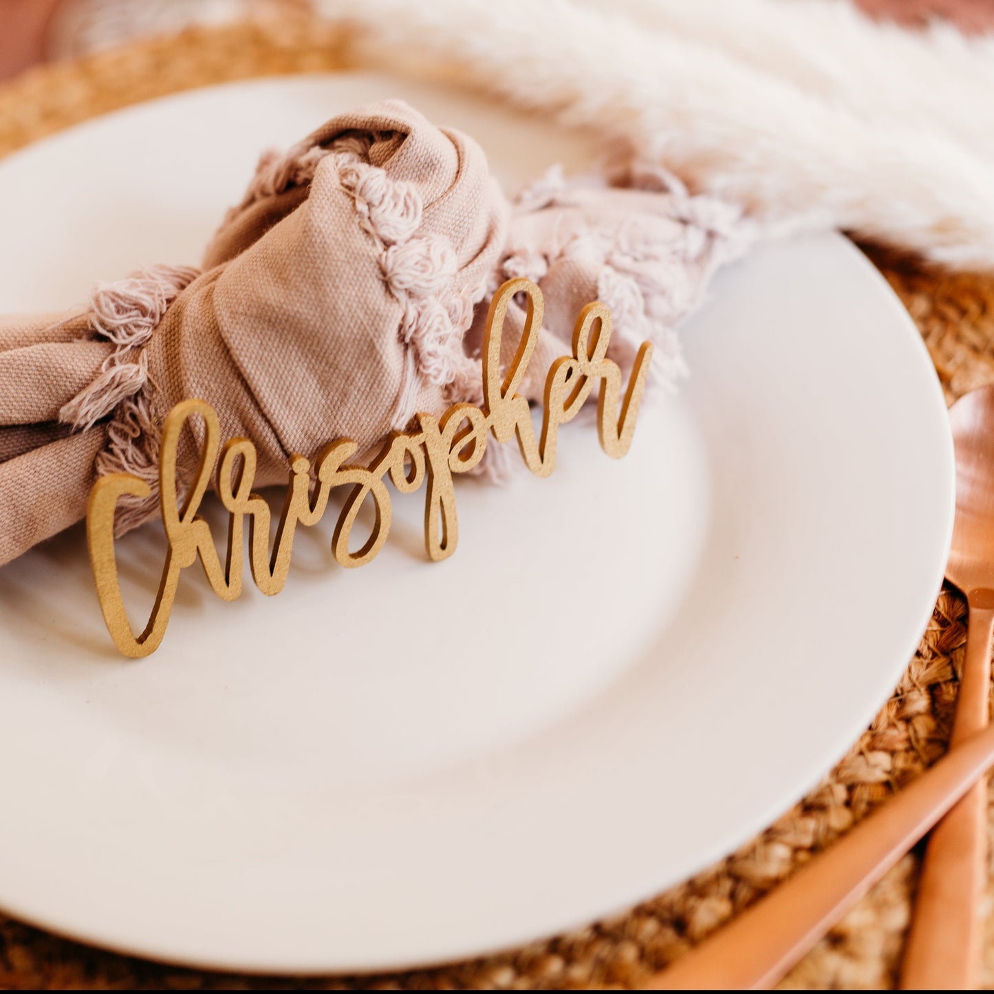 gold wood wedding name tags name tags wood name card name place cards name cards wedding name place setting wooden names wedding place cards bachelorette party wedding favors  wedding decor  name plate birthday rehersal dinner bridal shower