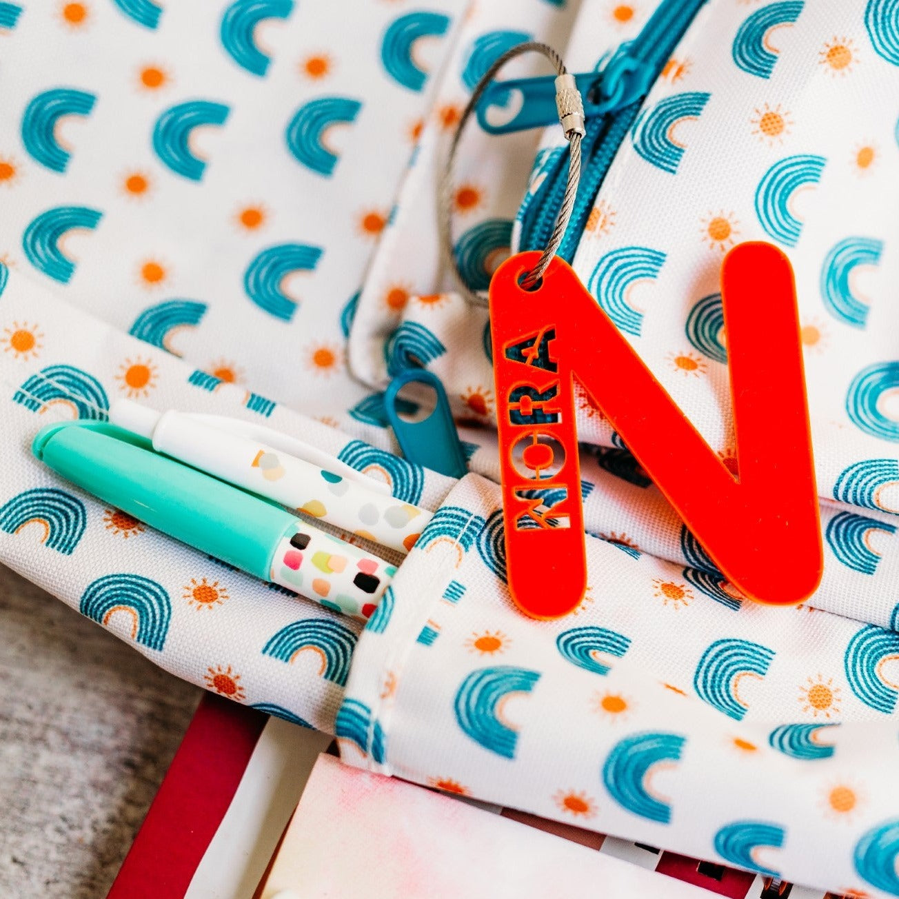 Boys 16""L 6-in-1: Backpack, Lunch Box, Case, Bottle, Keychain & Accessories - Construction Truck Design - Foto 9