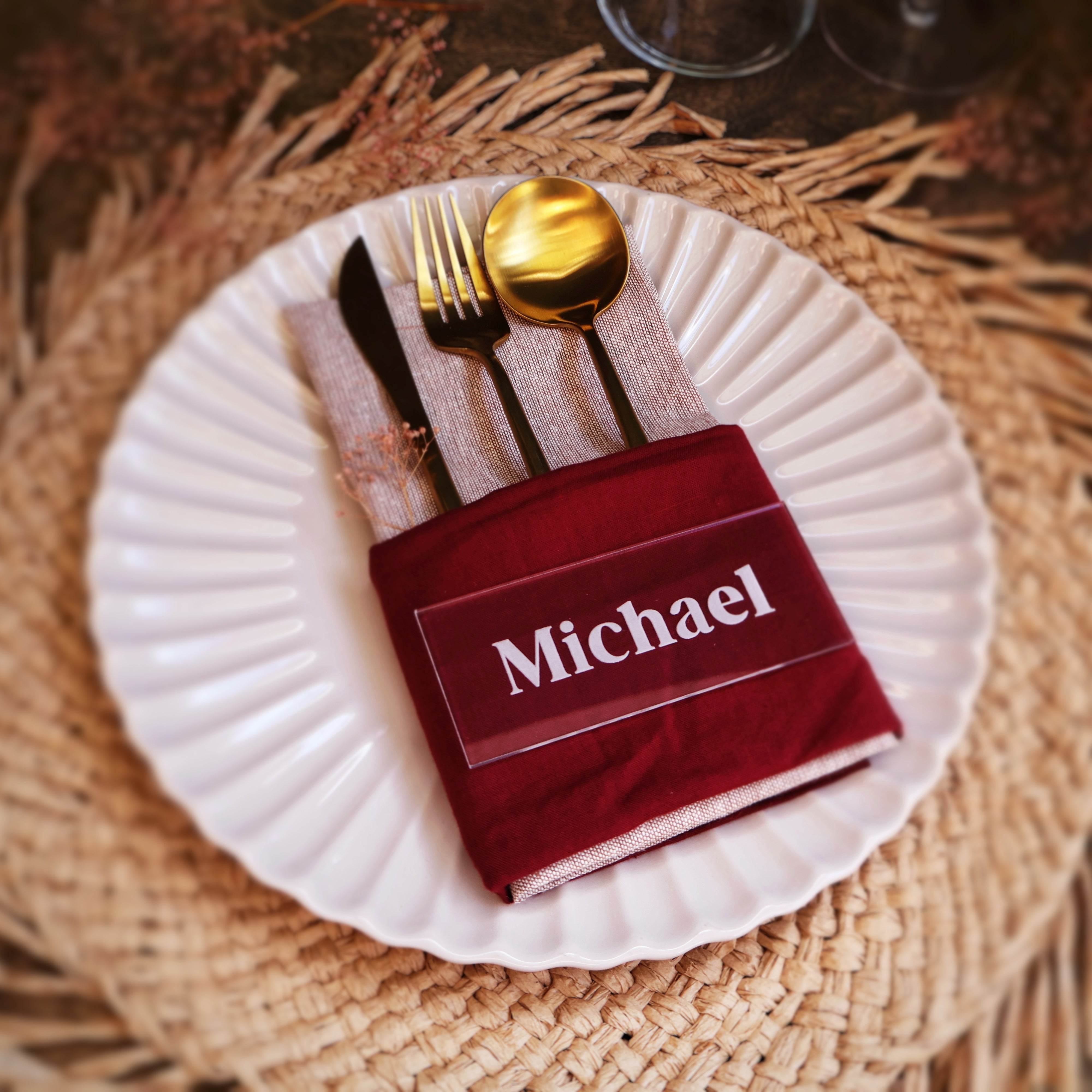 Rectangular place cards name tags – K&K Arts