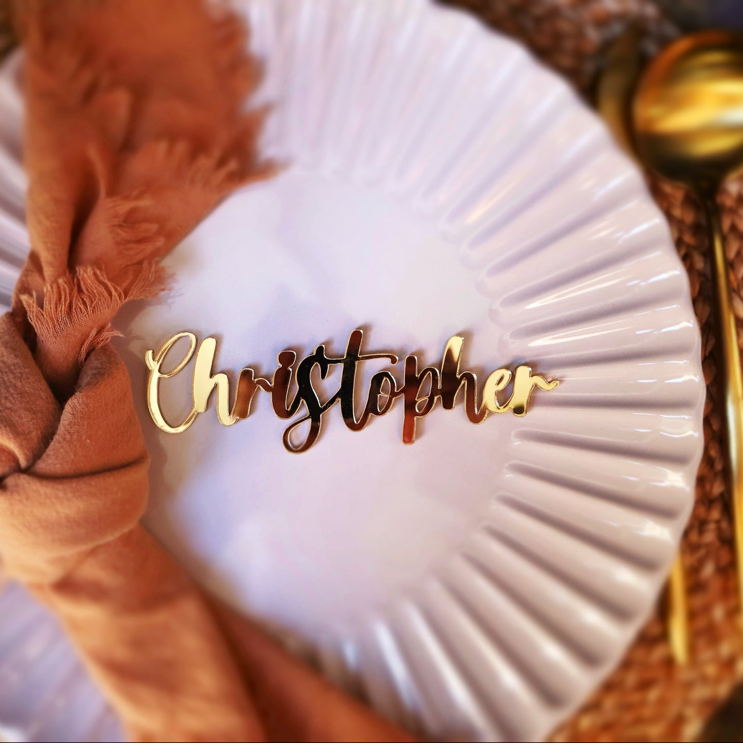gold mirrored acrylic wedding name tags name tags wood name card name place cards name cards wedding name place setting wooden names wedding place cards bachelorette party wedding favors  wedding decor  name plate birthday rehersal dinner bridal shower