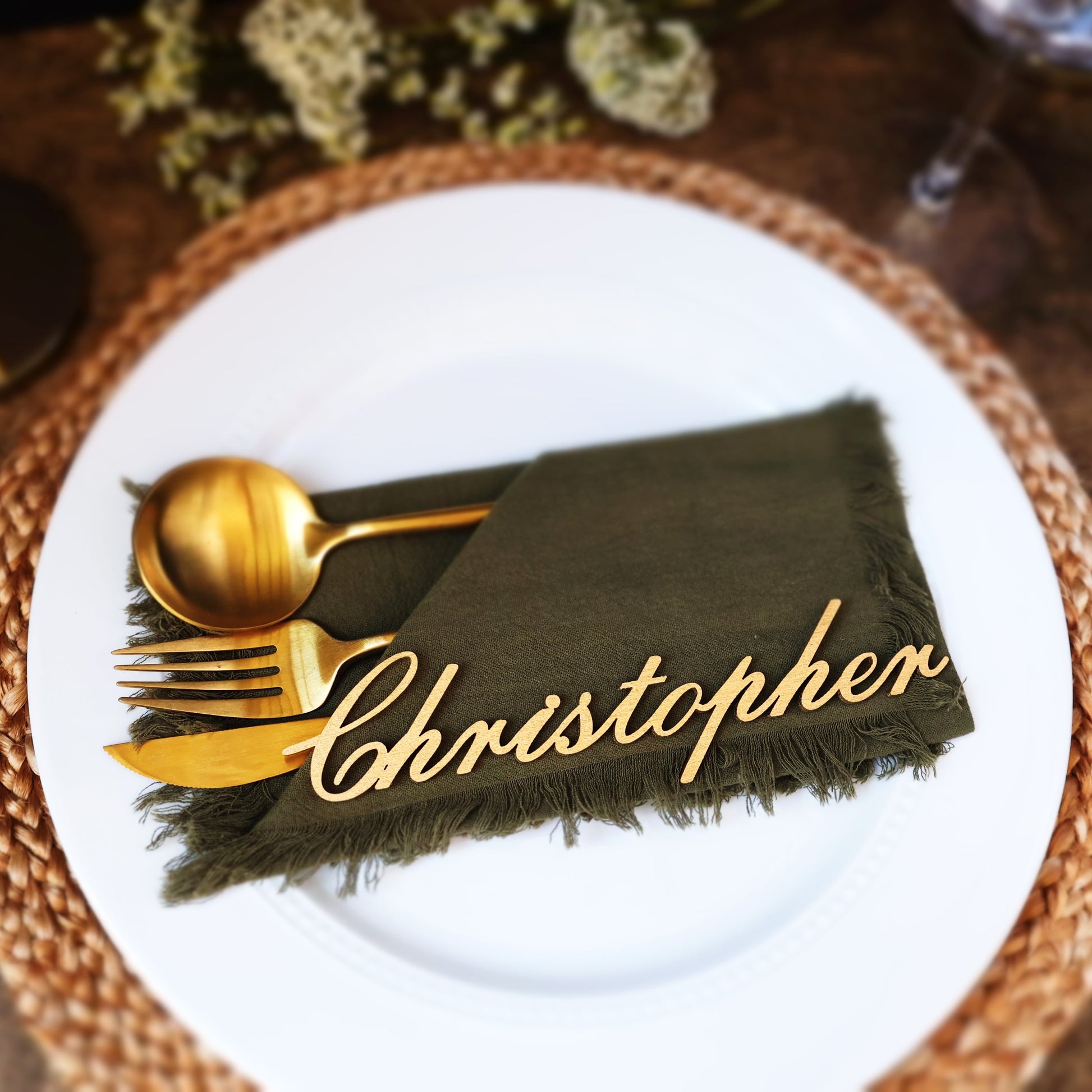 gold wood wedding name tags name tags wood name card name place cards name cards wedding name place setting wooden names wedding place cards bachelorette party wedding favors  wedding decor  name plate birthday rehersal dinner bridal shower