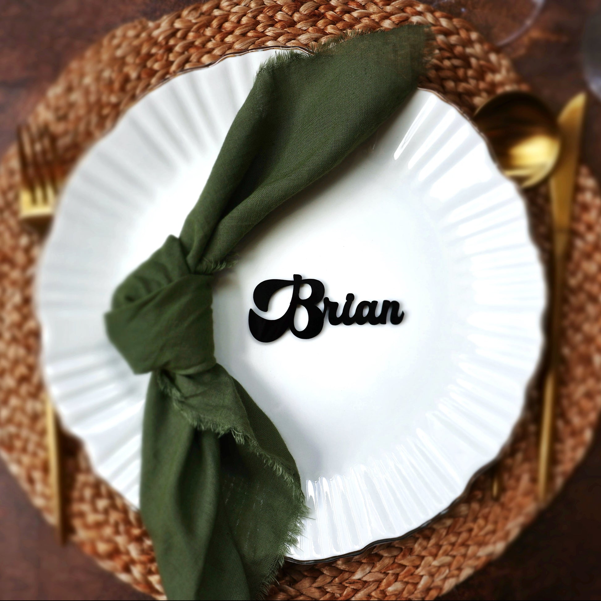 black acrylic wedding name tags name tags wood name card groovy retro name cards wedding name place setting wooden names bridal shower place cards bachelorette party wedding favors  wedding decor  name plate rehearsal dinner bridal party graduation