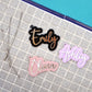 Pastel acrylic keychains wire ring custom name keychain bogg bag charm name keychain bag accessories name key chain School Tag Lunchbox name Backpack tags gym bag name Custom Name Charm Diaper Bag Tag bogg bag keychain