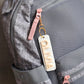 white and pastel peach acrylic keychains custom name keychain bogg bag charm name keychain bag accessories name key chain School Tag Lunchbox name Backpack tags gym bag name Custom Name Charm Diaper Bag Tag bogg bag keychain