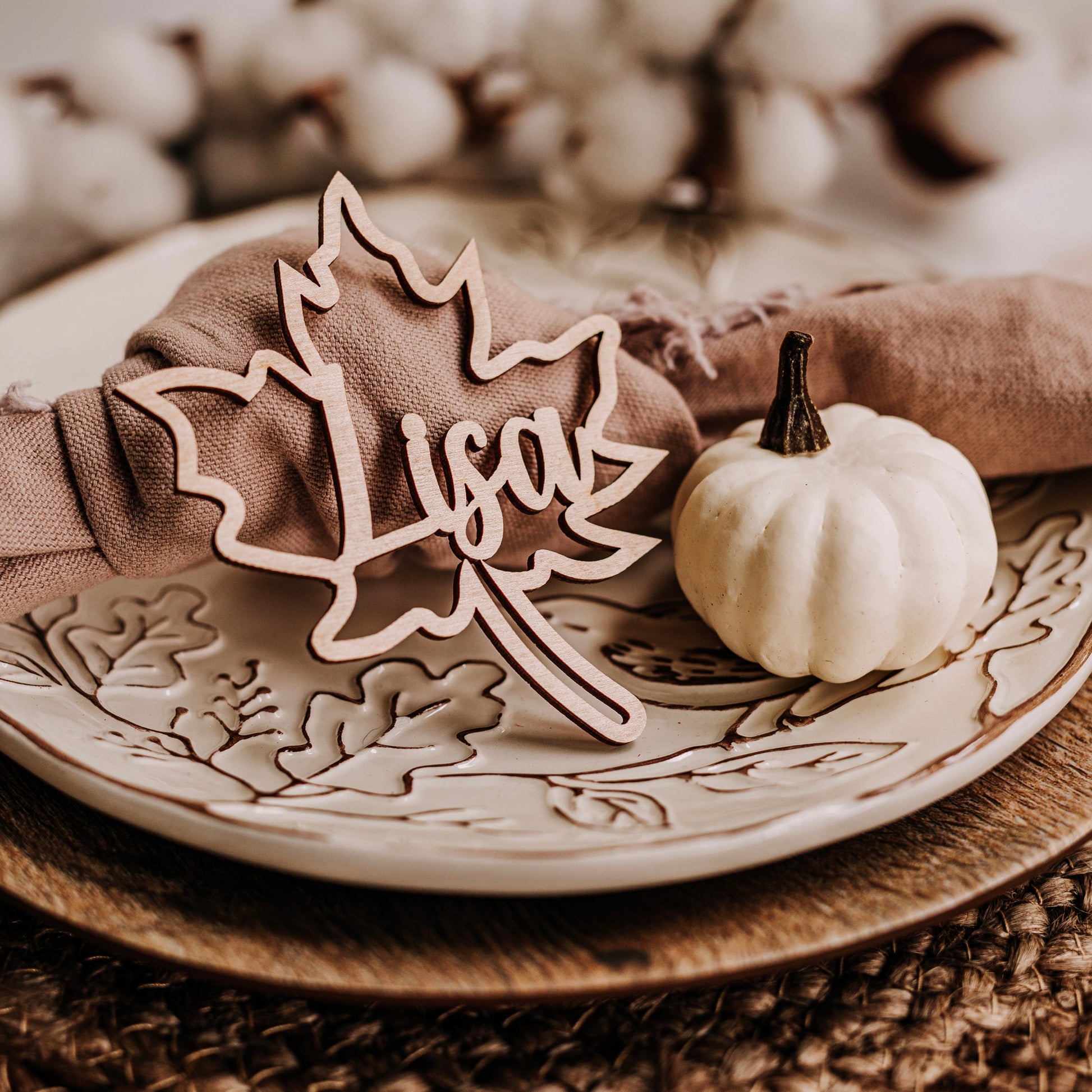 raw wood leaf name decor friendsgiving place card thanksgiving table Friendsgiving thanksgiving gift fall wedding leaves friendsgiving gifts fall party decor fall seasonal pumpkin decor cutout wooden name rustic fall decor thanksgiving favors