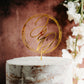 Monogram initials circle gold mirrored acrylic wedding cake topper custom cake toppers wedding personalized acrylic cake modern last name decor minimalist cake topper custom rustic rustic wedding caketopper personalized topper name topper candy bar