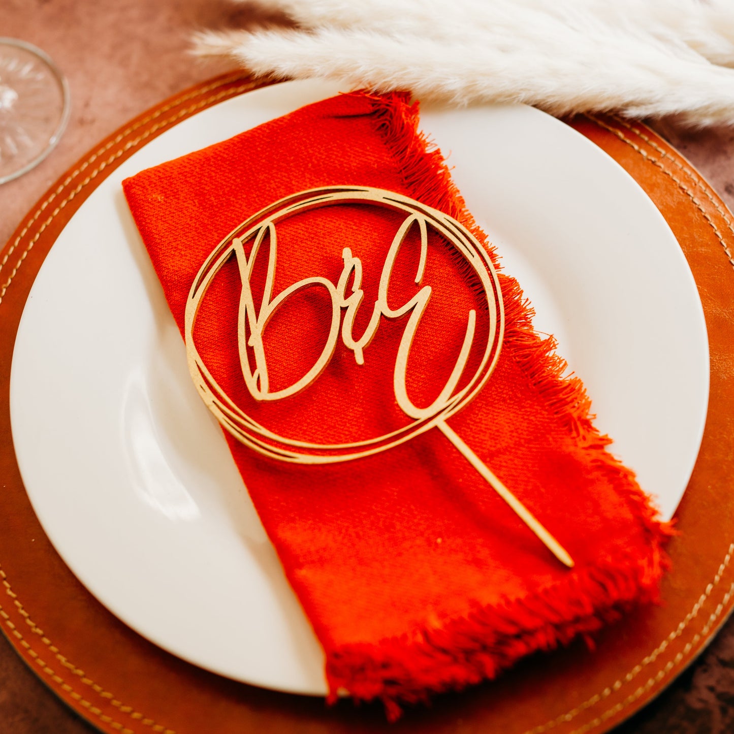 Monogram initials circle gold wood acrylic wedding cake topper custom cake toppers wedding personalized acrylic cake modern last name decor minimalist cake topper custom rustic rustic wedding caketopper personalized topper name topper candy bar