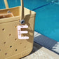light pink acrylic luggage tag acrylic bogg bag charm pool beach bag bag tag backpack name tag luggage personalized luggage tags school bag tag acrylic tag name tags for bags school bag charm custom sport bag tag keychain acrylic letter