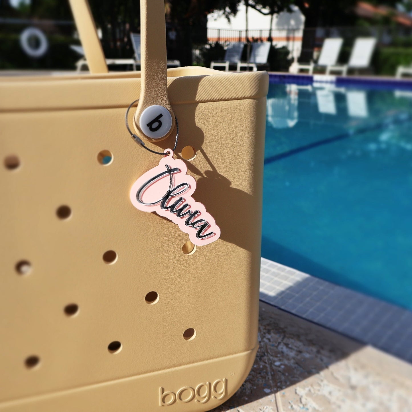 pastel pink silver Bogg bag acrylic tag Charm Custom Bag Tassel Beach Tote Charms Personalized Tag Accessories backpack tags diaper sport bag name keychain name keychain for backpack name tag personalized backpack kids accessories bookbag tag