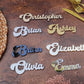 retro vintage groovy wedding name tags name tags wood name card groovy retro name cards wedding name place setting wooden names bridal shower place cards bachelorette party wedding favors  wedding decor  name plate rehearsal dinner bridal party graduation