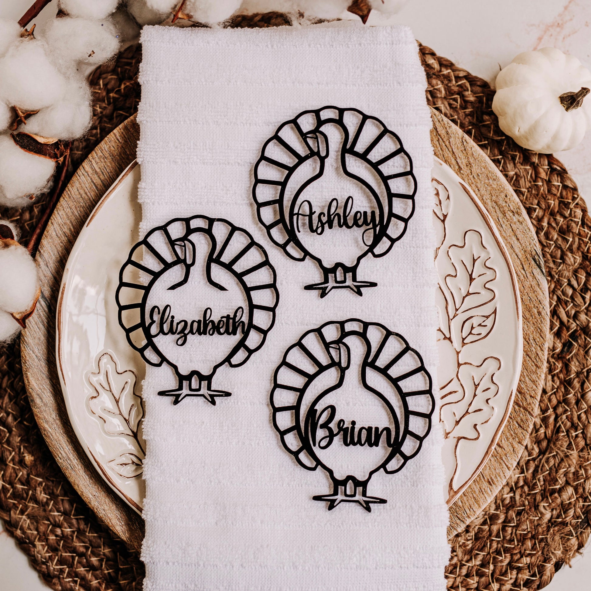 black acrylic turkey name decor friendsgiving place card thanksgiving table Friendsgiving thanksgiving gift fall wedding decor friendsgiving gifts fall party decor fall seasonal decor pumpkin cutout wooden name rustic fall decor thanksgiving favors