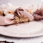 Name Tag - Gold Wood