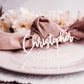 Name Tag - Gold Wood