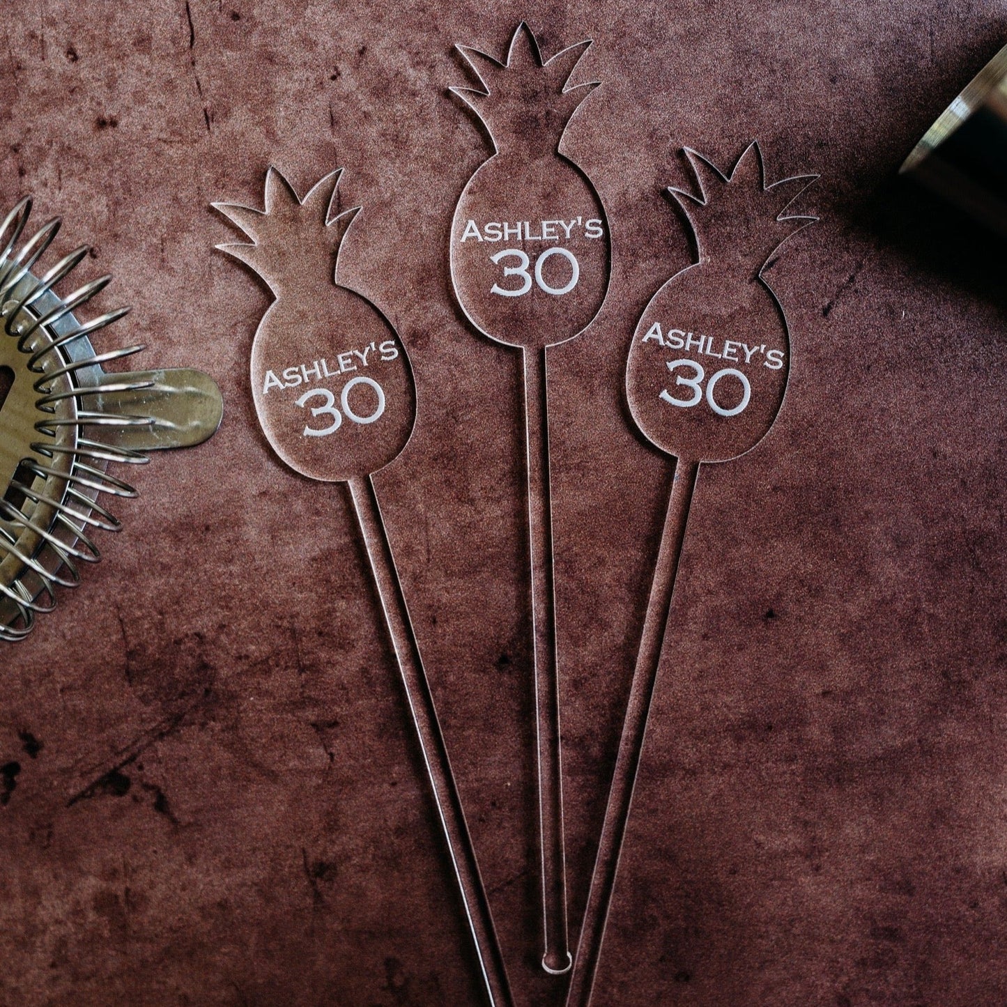 Pineapple Acrylic Stirrers - $0.90 each