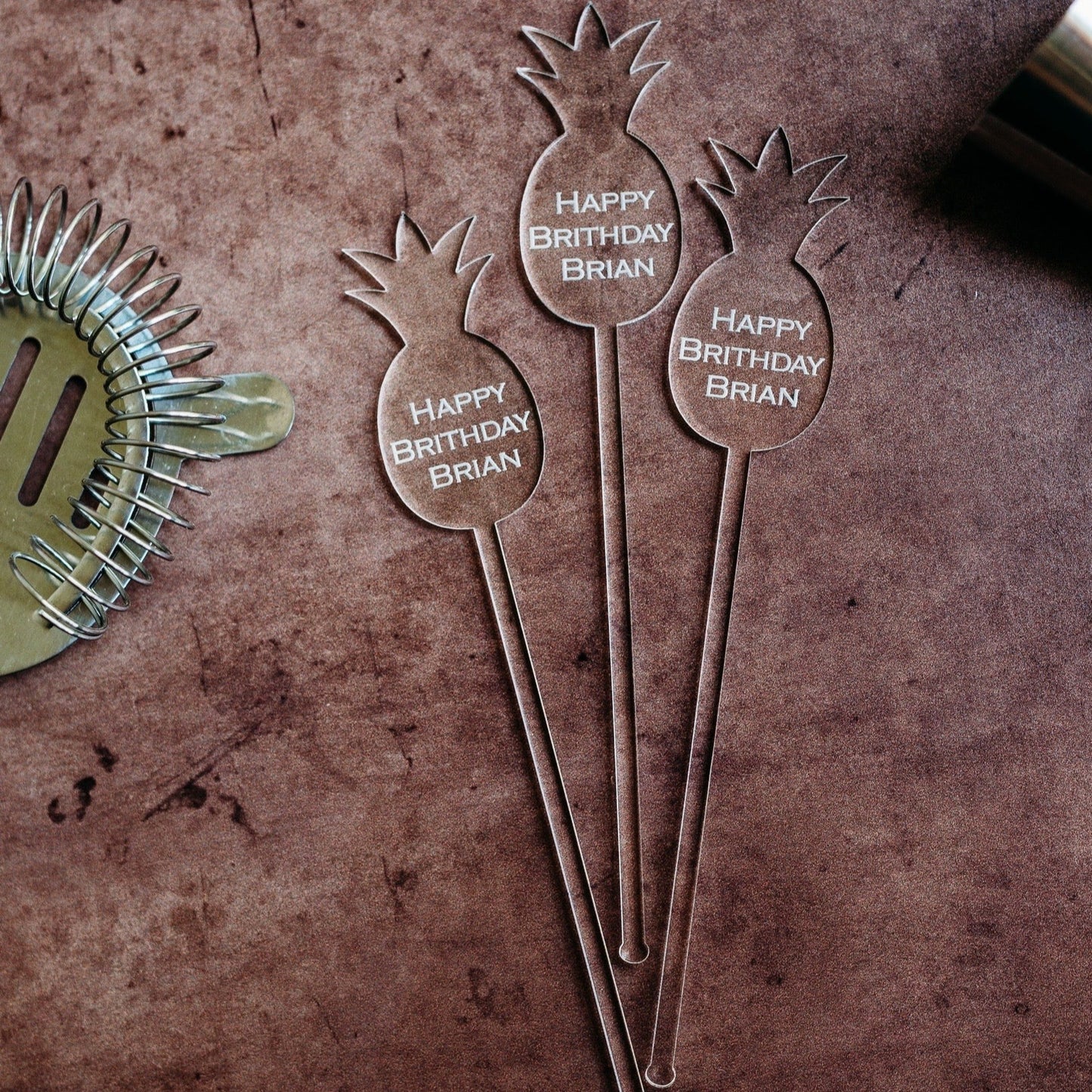 Pineapple Acrylic Stirrers - $0.90 each