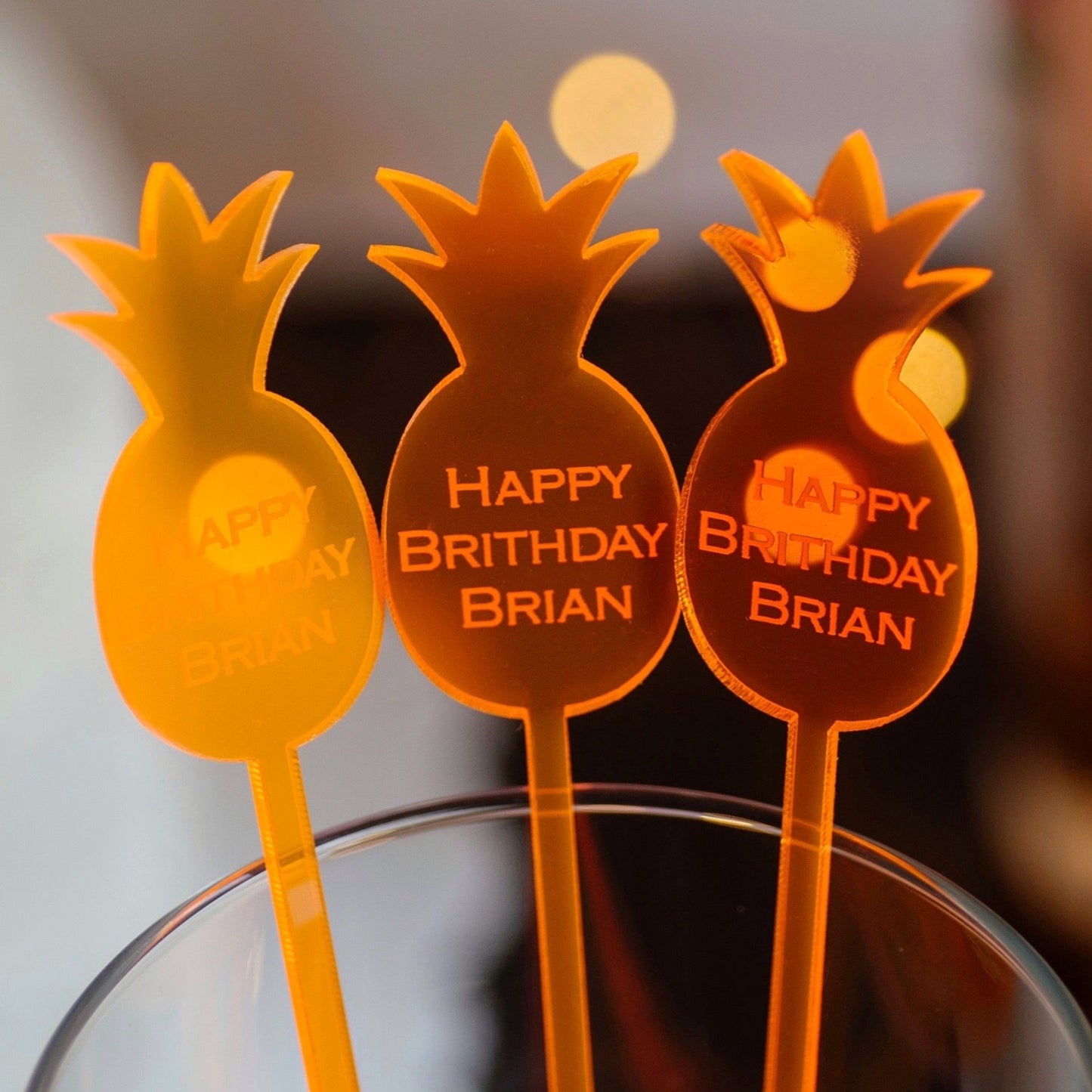 Pineapple Acrylic Stirrers - $0.90 each